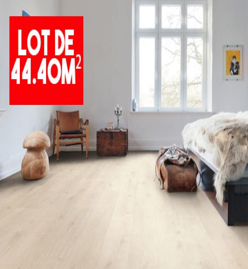 Sol Stratifié Chêne Savona Blanc Planches Larges à l'ancienne Soft Mat - Lot de 44,40m² | Accueil | Premibel Parquet