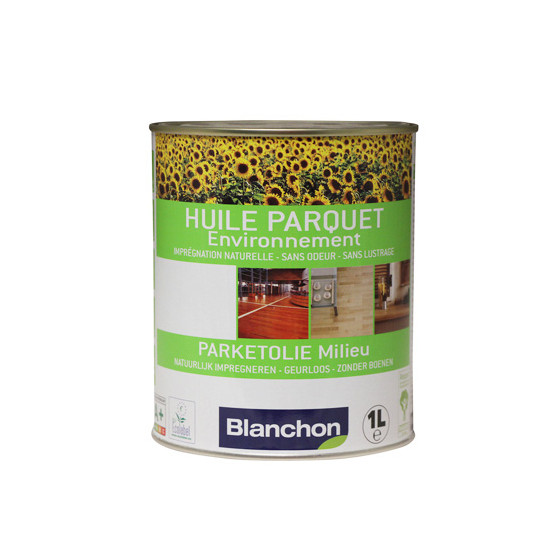 huile environnement blanchon 1l aspect bois brut capacité d étalement 15m²/l (huile pour bois clair, blanchit) | Accueil | Premibel Parquet