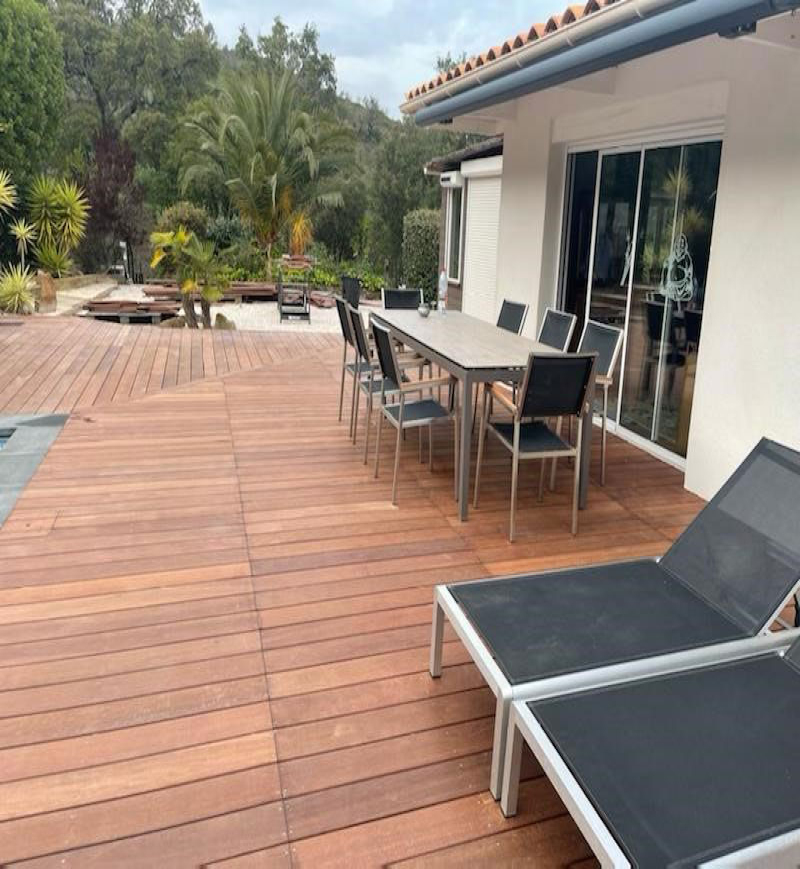 Lame de Terrasse Massaranduba Brut - 915mm | Lames de Terrasse en Bois Exotique Massif | Premibel Parquet