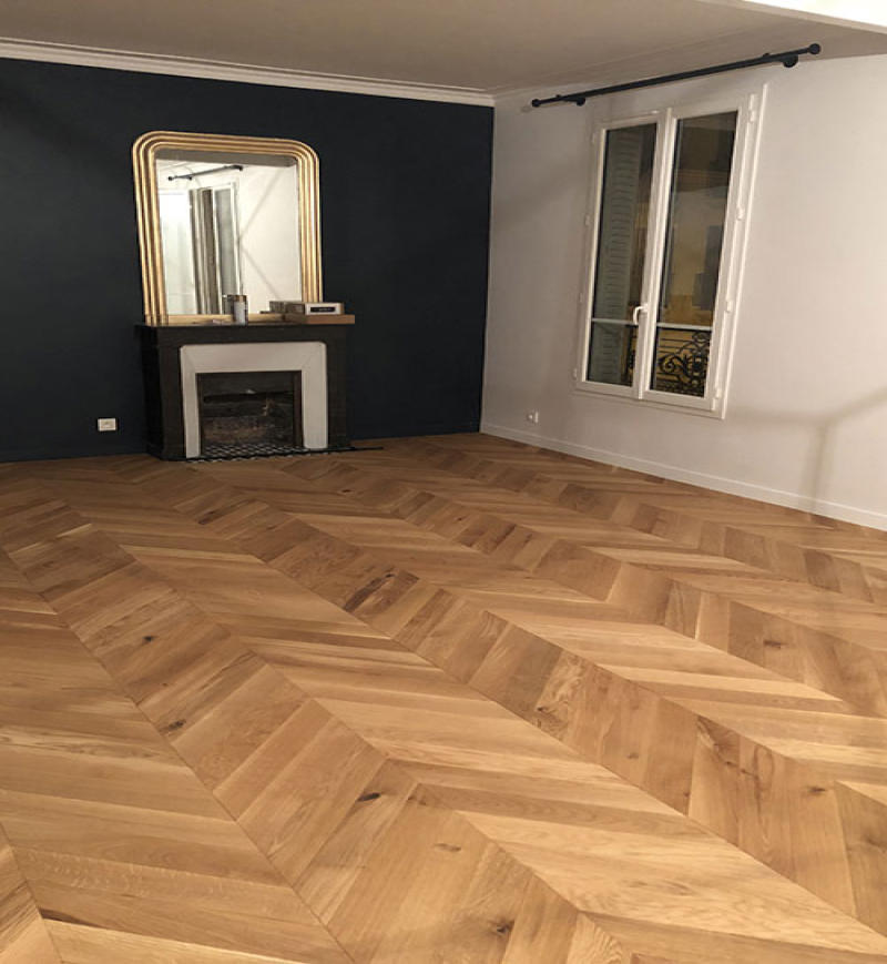 Point de Hongrie Verni Brossé Rustique Bourgeois | Point de Hongrie | Premibel Parquet