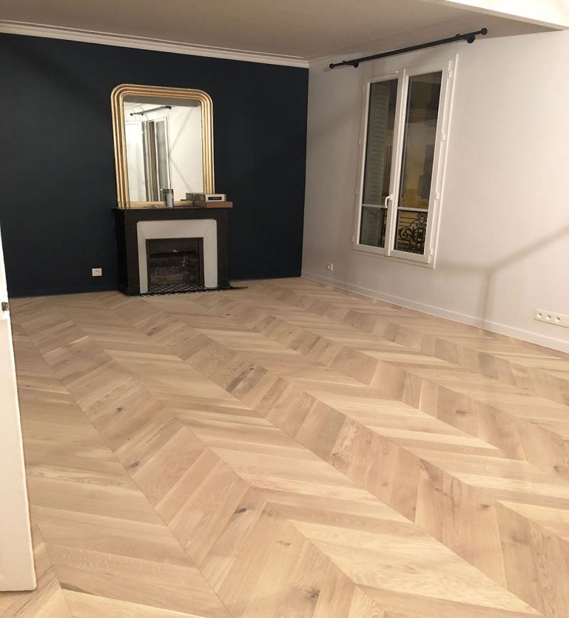 Point de Hongrie Contrecollé Verni Brossé Rustique Invisible | Point de Hongrie | Premibel Parquet