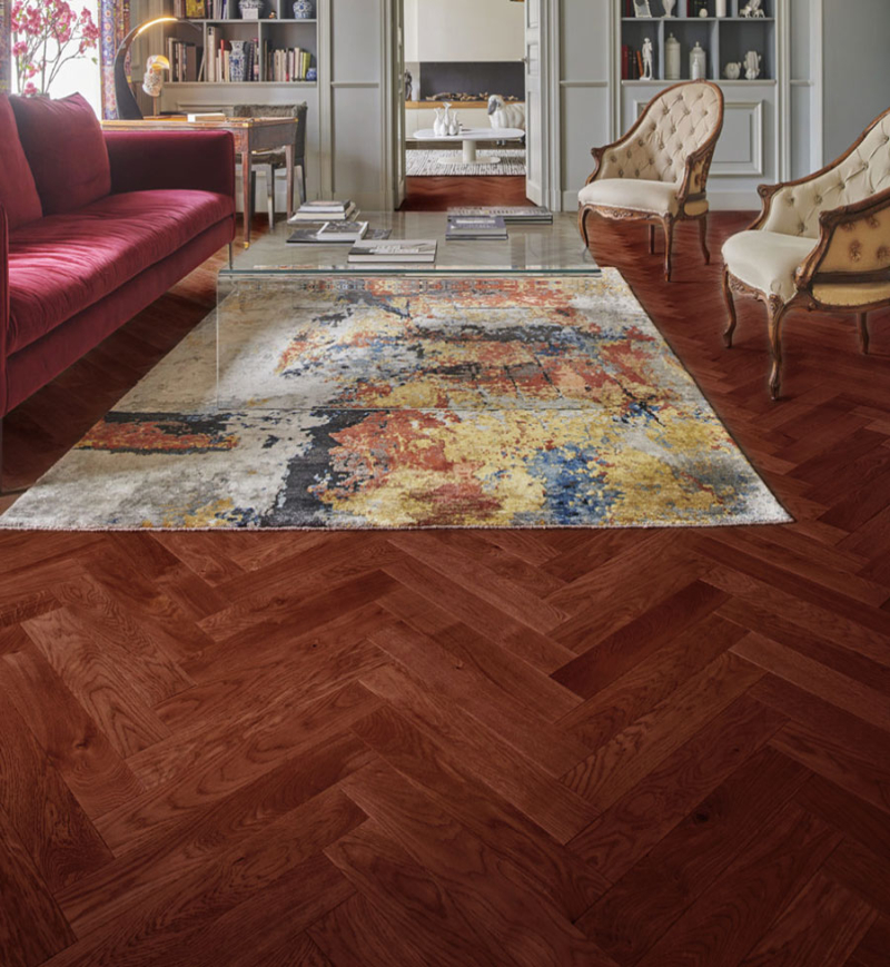 Bâton Rompu Massif Vieux Chêne Huilé Natura - 580 mm | Parquet Massif Chêne Huilé | Premibel Parquet