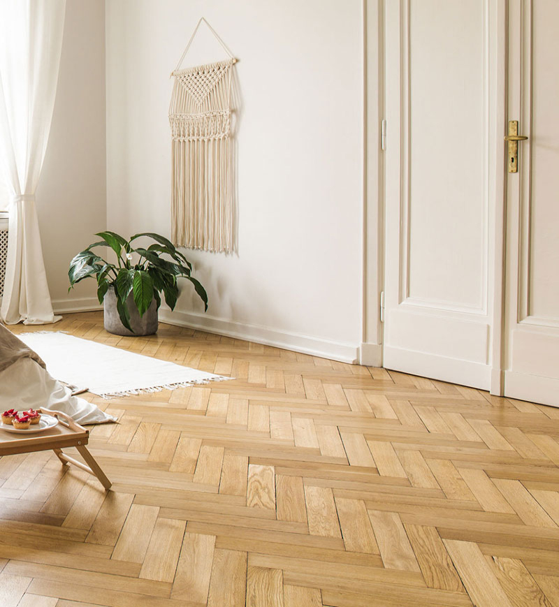 Baton Rompu Chêne Massif Verni Mat Naturel - 90mm | Parquet Massif Chêne Verni | Premibel Parquet