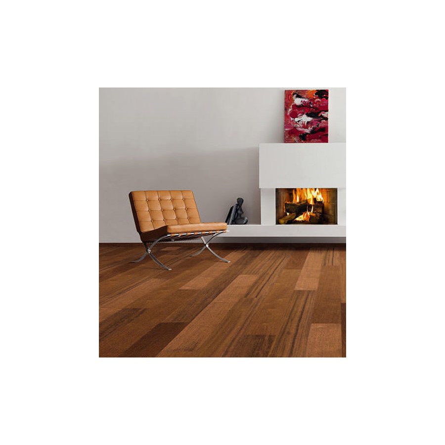 Jarrah Contrecollé Verni Lisse 3 Frises Ultra Shiny - Lot de 6,24m² | Parquet Flottant Exotique Verni | Premibel Parquet